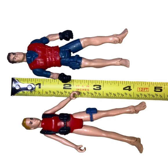 Scuba Diver Male Female Action Figures Jointed - Picture 10 of 10